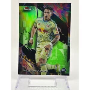 2024 Topps Finest MLS Wikelman Carmona Rookie Uncommon Neon Green Refractor /99